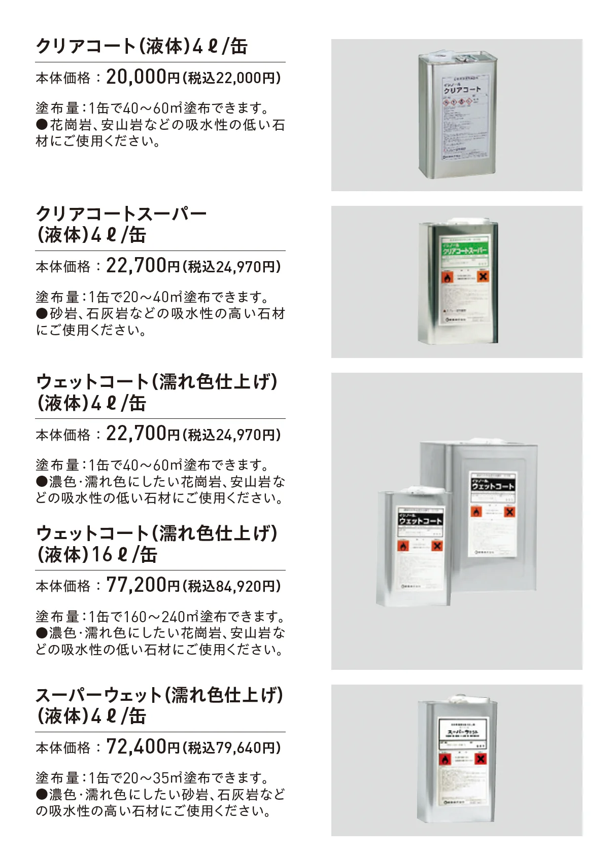 (イシノール)クリアコート/クリアコートスーパー/ウェットコート/スーパーウェット_価格_1