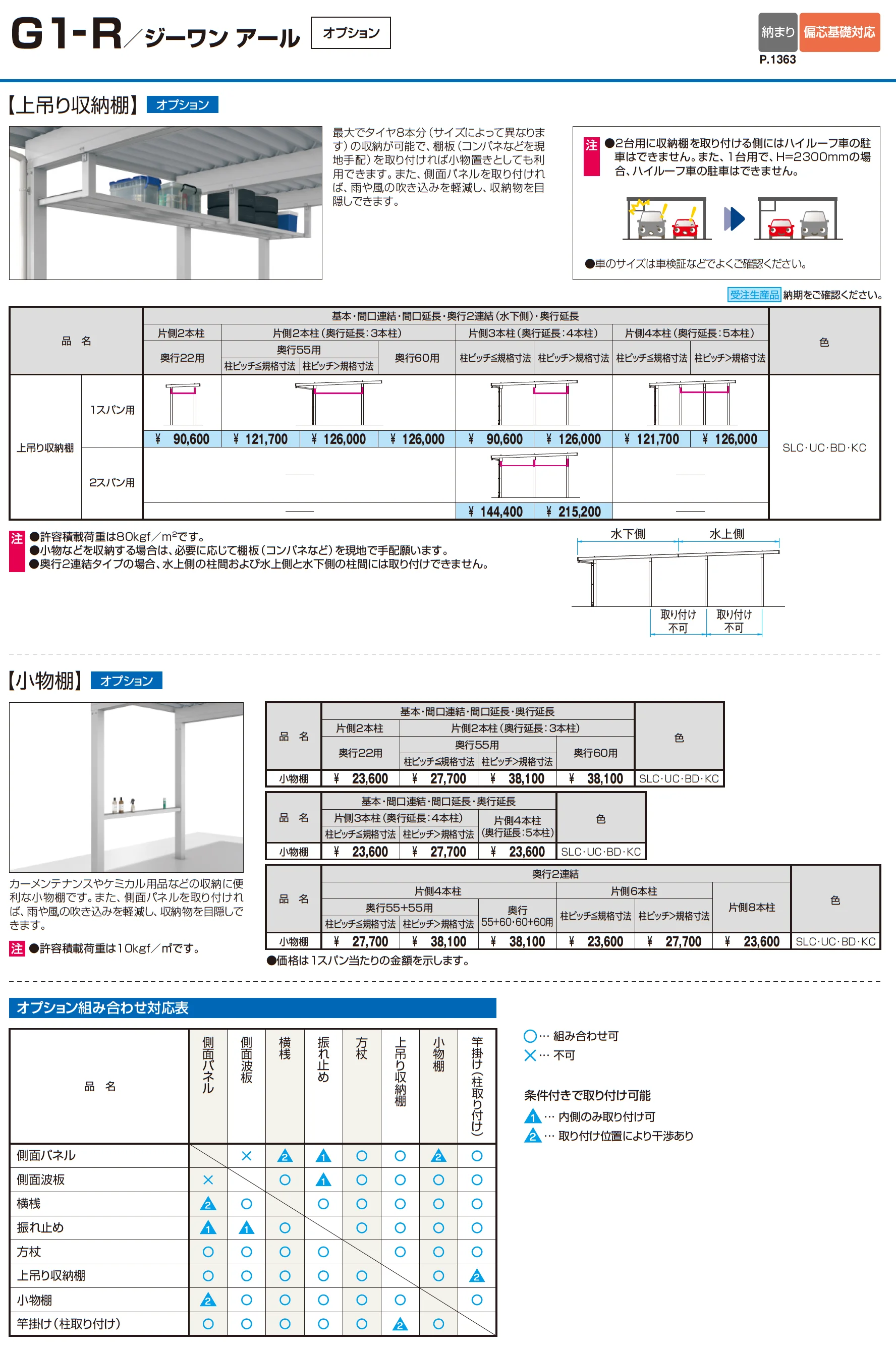 G1-R/ジーワン アール(耐積雪量150cm仕様:基本・奥行延長・間口延長・奥行2連結・間口連結)_価格_13
