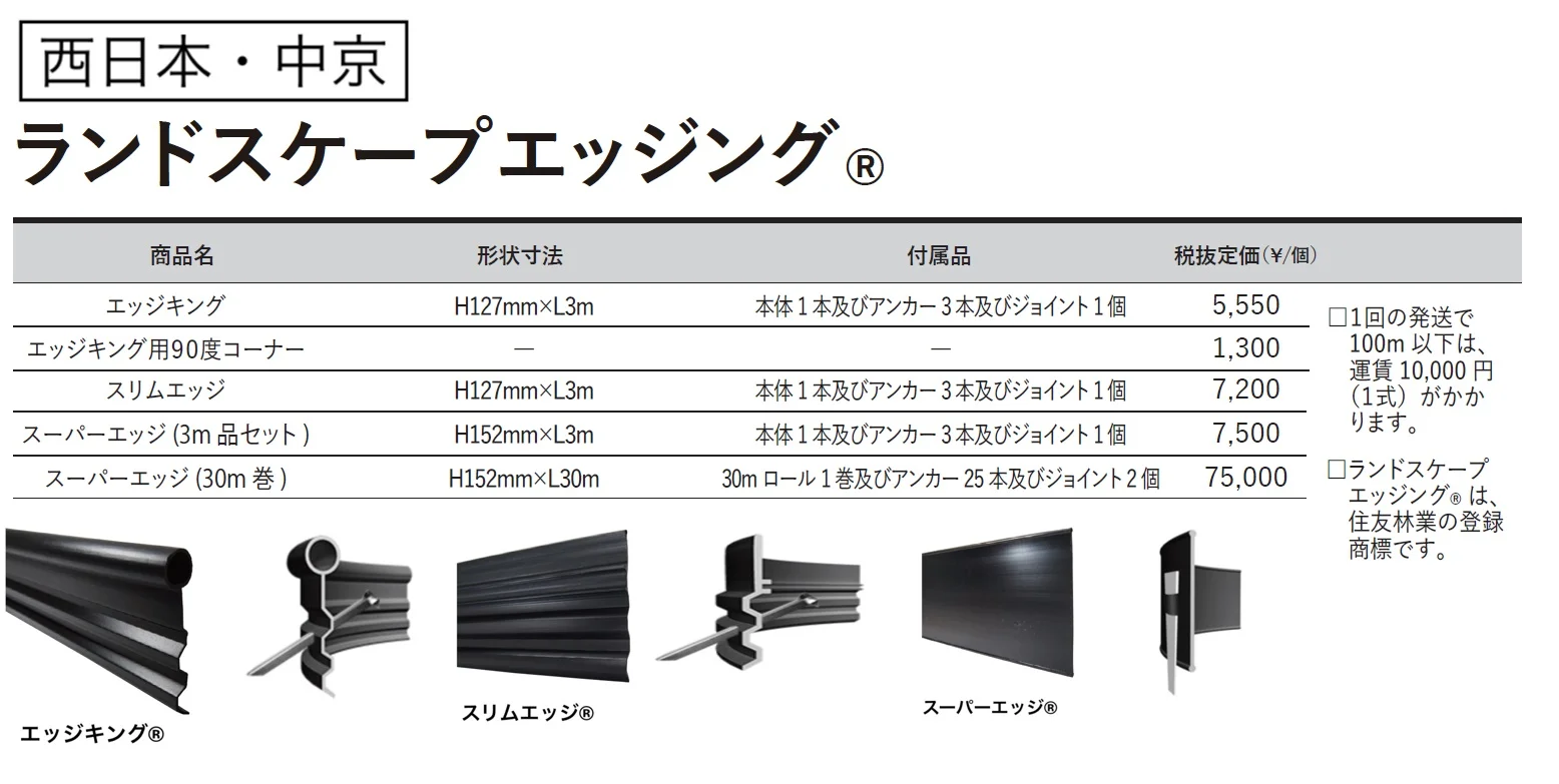 エッジキング® / スリムエッジ® / スーパーエッジ®【2025年版】_価格_2