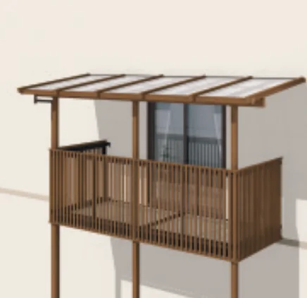 三協アルミの「ナチュレN屋根(オルネ 柱建て式用 1500タイプ 壁付け納まり) 【2022年版】」