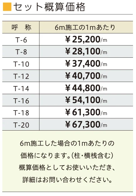 ラインスタイル Sタイプ (隙間25mm) 【2022年版】_価格_3
