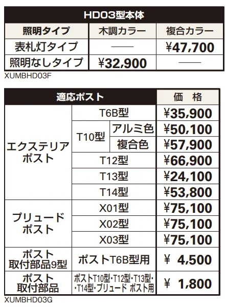 ルシアス ポストユニット HD03型 【2022年版】_価格_1