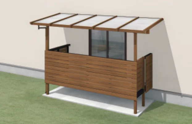 三協アルミの「ナチュレN屋根(オルネ 庭置き式用 600タイプ 壁付け納まり)【2023年版】」