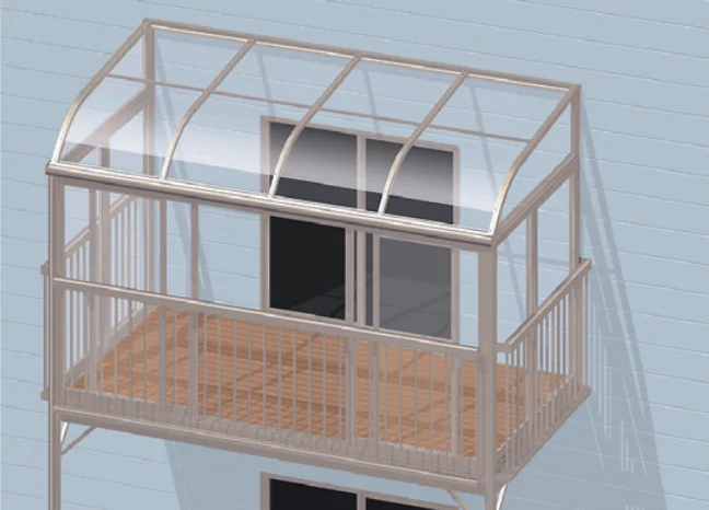 三協アルミの「晴れもようwith特注品(バルコニー仕様／柱建て式 H20サイズ)【2023年版】」