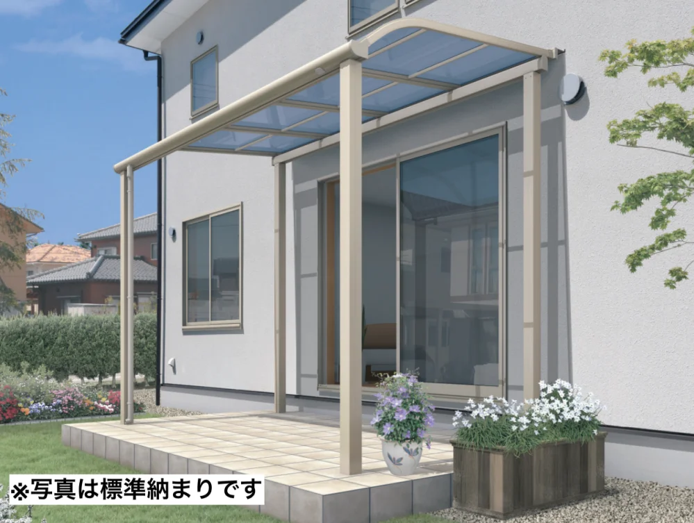 三協アルミの「ST特注品テラス(R型 柱付き式 1500タイプ 出幅移動納まり)【2023年版】」のサブ画像1