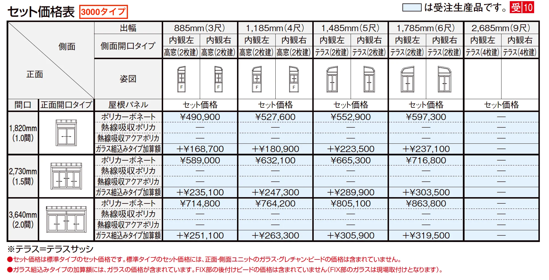 サニージュ R型 土間納まり 関東間【2023年版】_価格_5