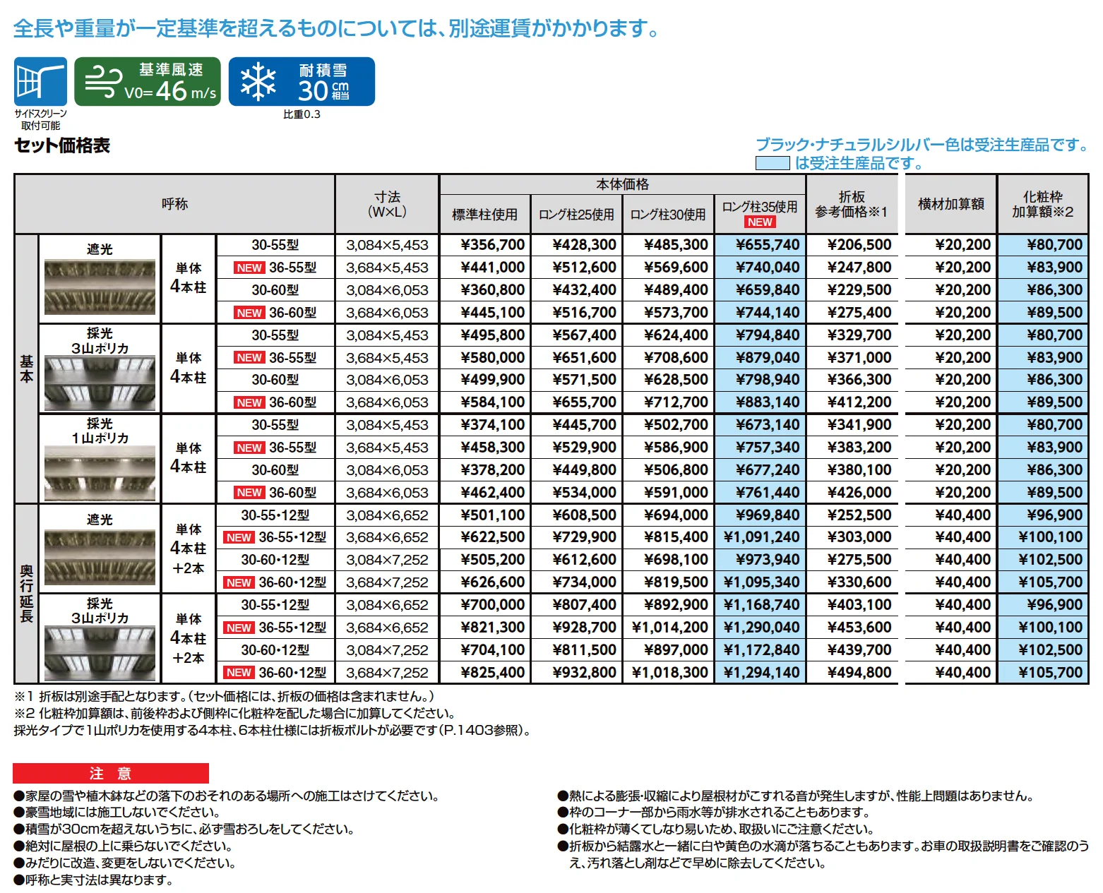 カーポートSW 900タイプ 1台用【2025年版】_価格_1