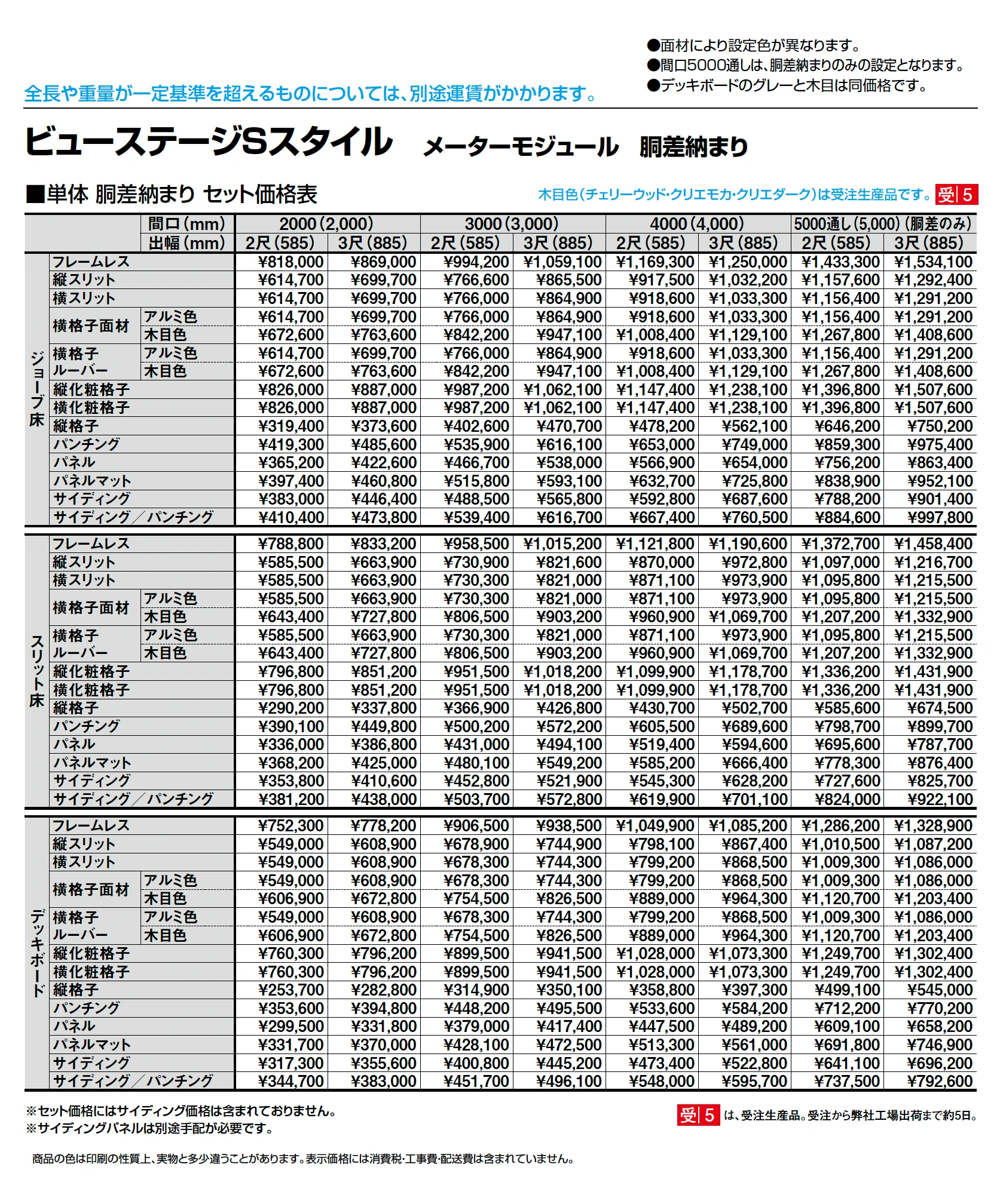 ビューステージ Sスタイル メーターモジュール 胴差納まり_価格_1