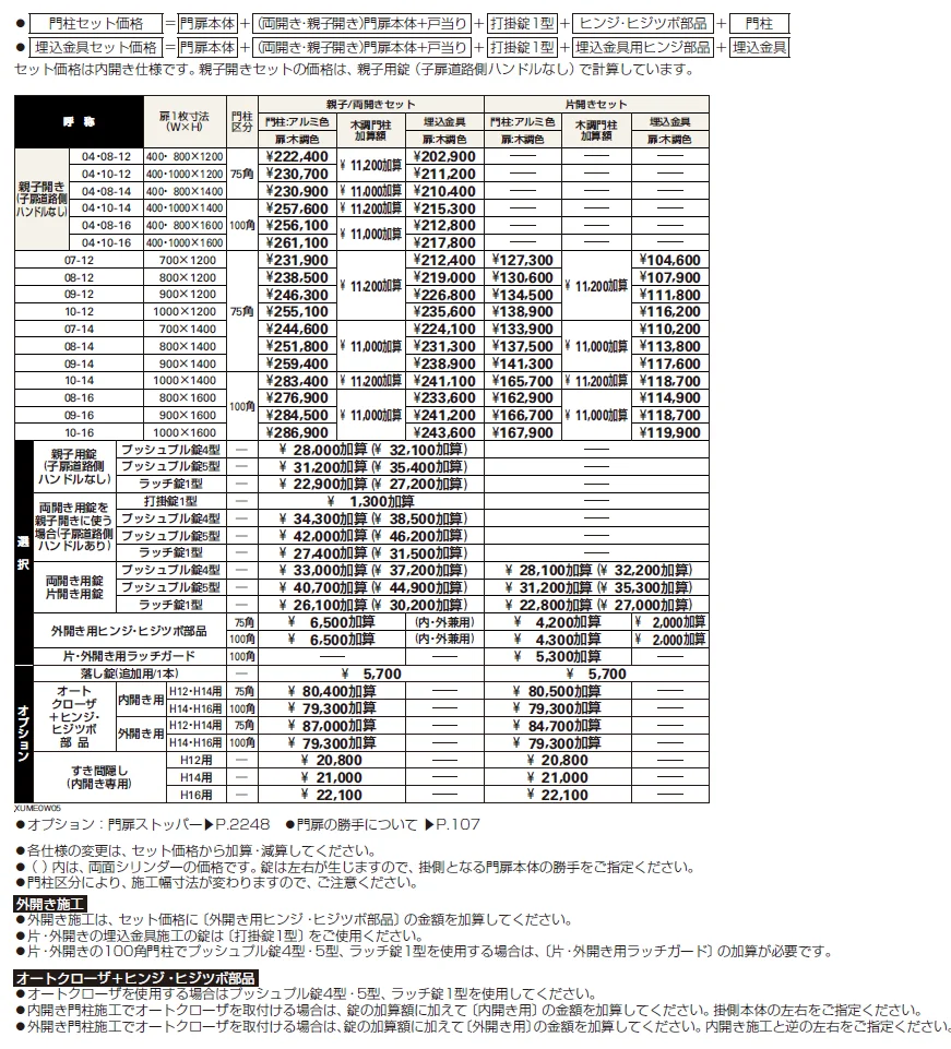 ルシアス 門扉W05型【2024年版】_価格_1