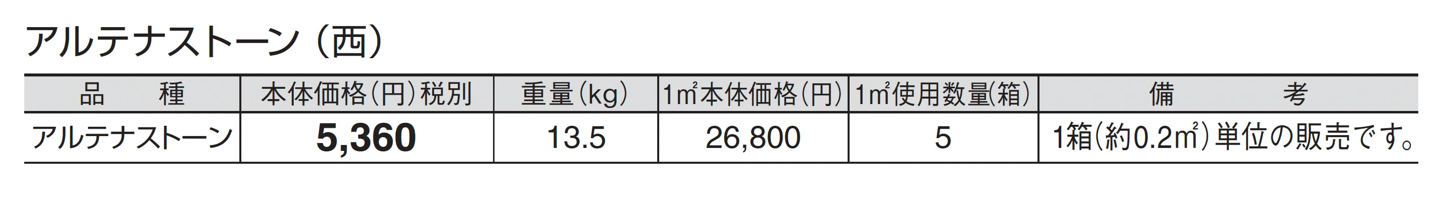 アルテナストーン_価格_3