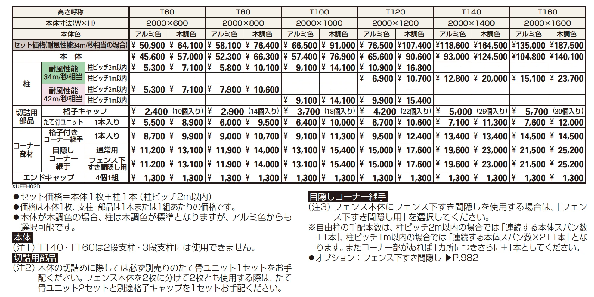 ルシアス フェンスH02型 横板格子【2023年版】_価格_1