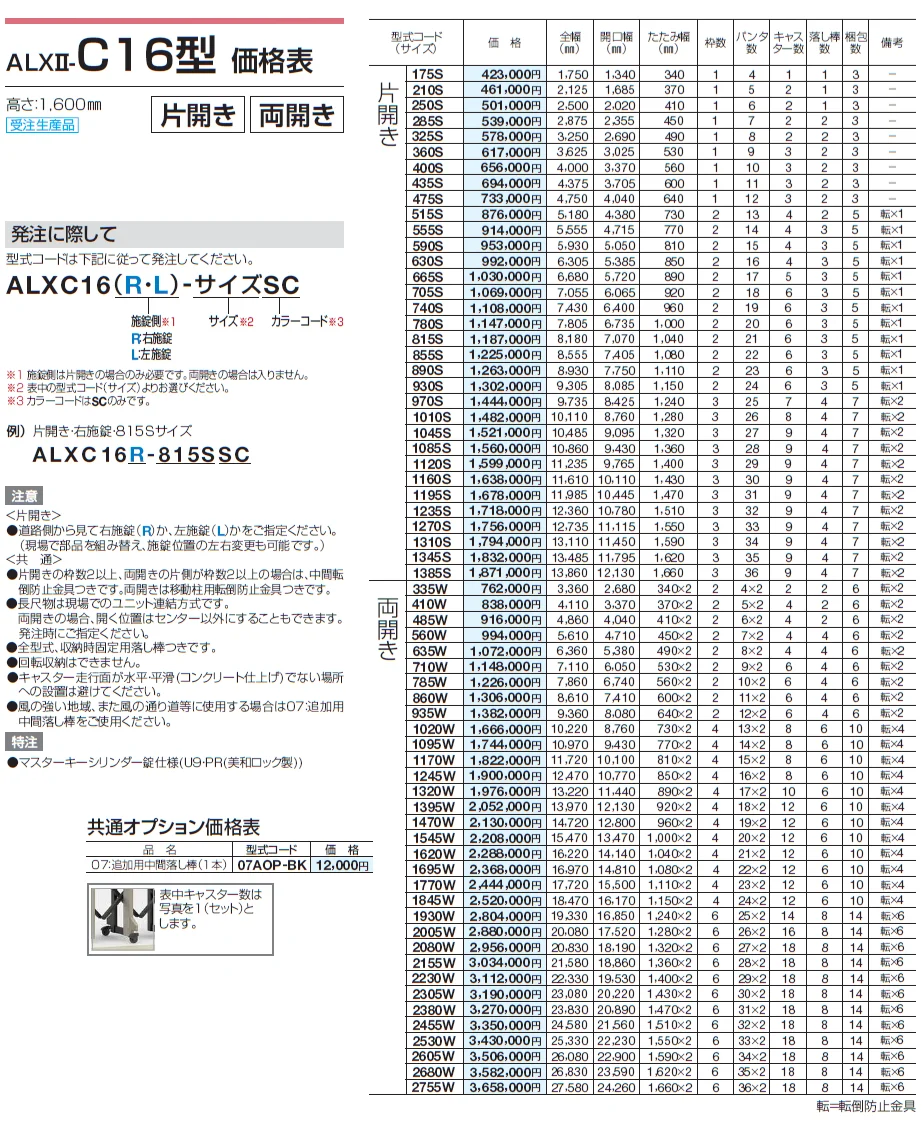 ALXⅡ-C 10型/12型/14型/16型【2024年版】_価格_7