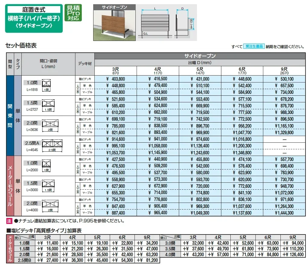 オルネ(庭置き式 横格子(ハイパー格子)〈サイドオープン〉)【2025年版】_価格_1