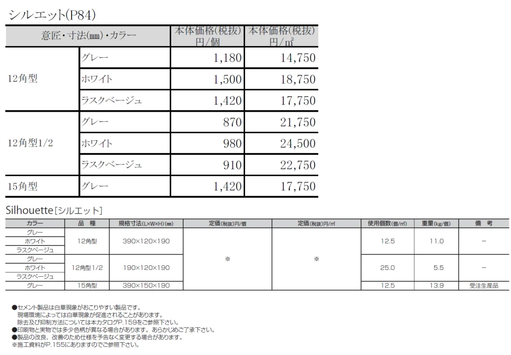 シルエット®【2024年版】_価格_1