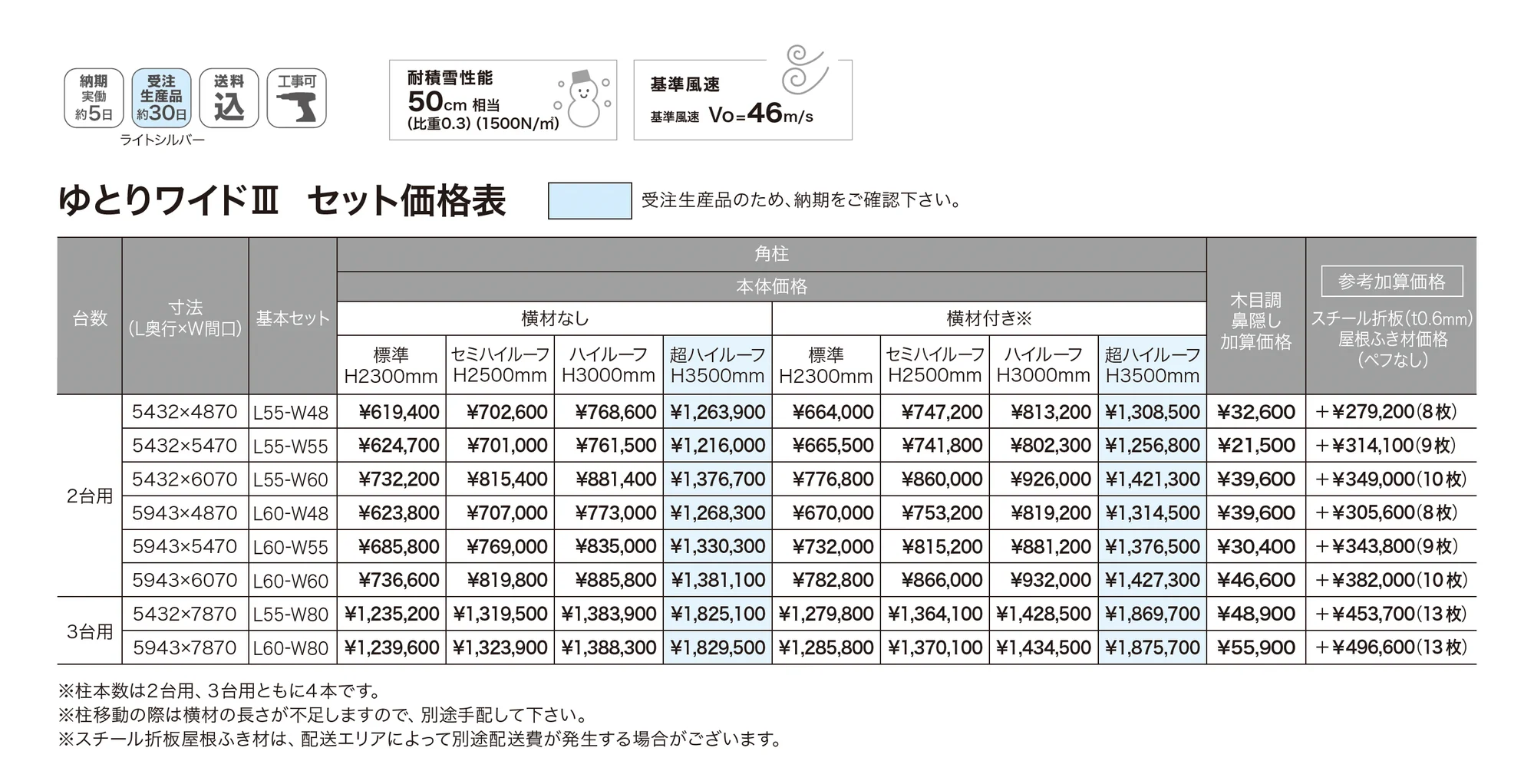 ゆとりワイドⅢ_価格_1