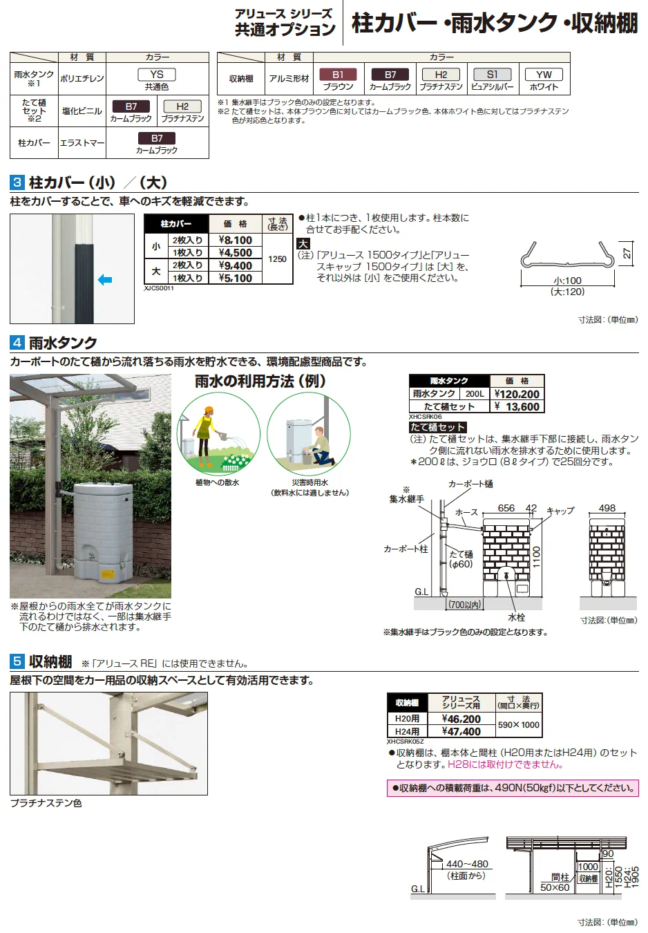 YKK AP アリュースシリーズ 共通オプション（2023年版）2