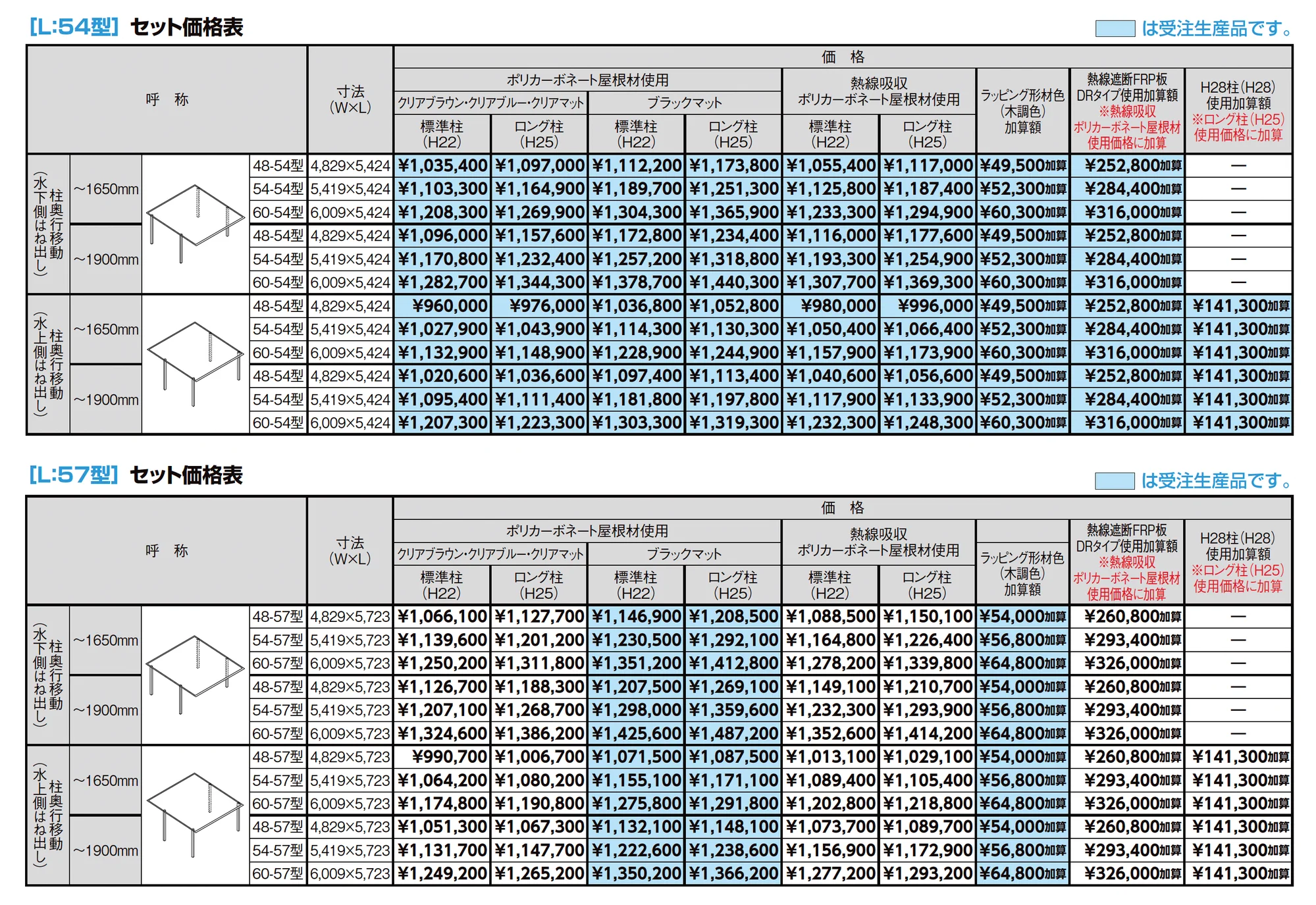 フーゴFプラス 2台用 柱奥行移動_価格_2