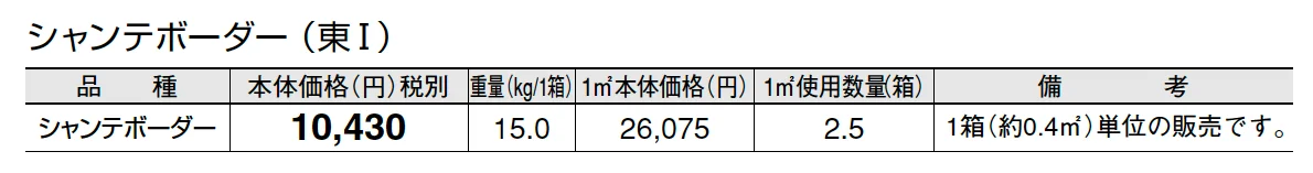 シャンテボーダー【2025年版】_価格_1