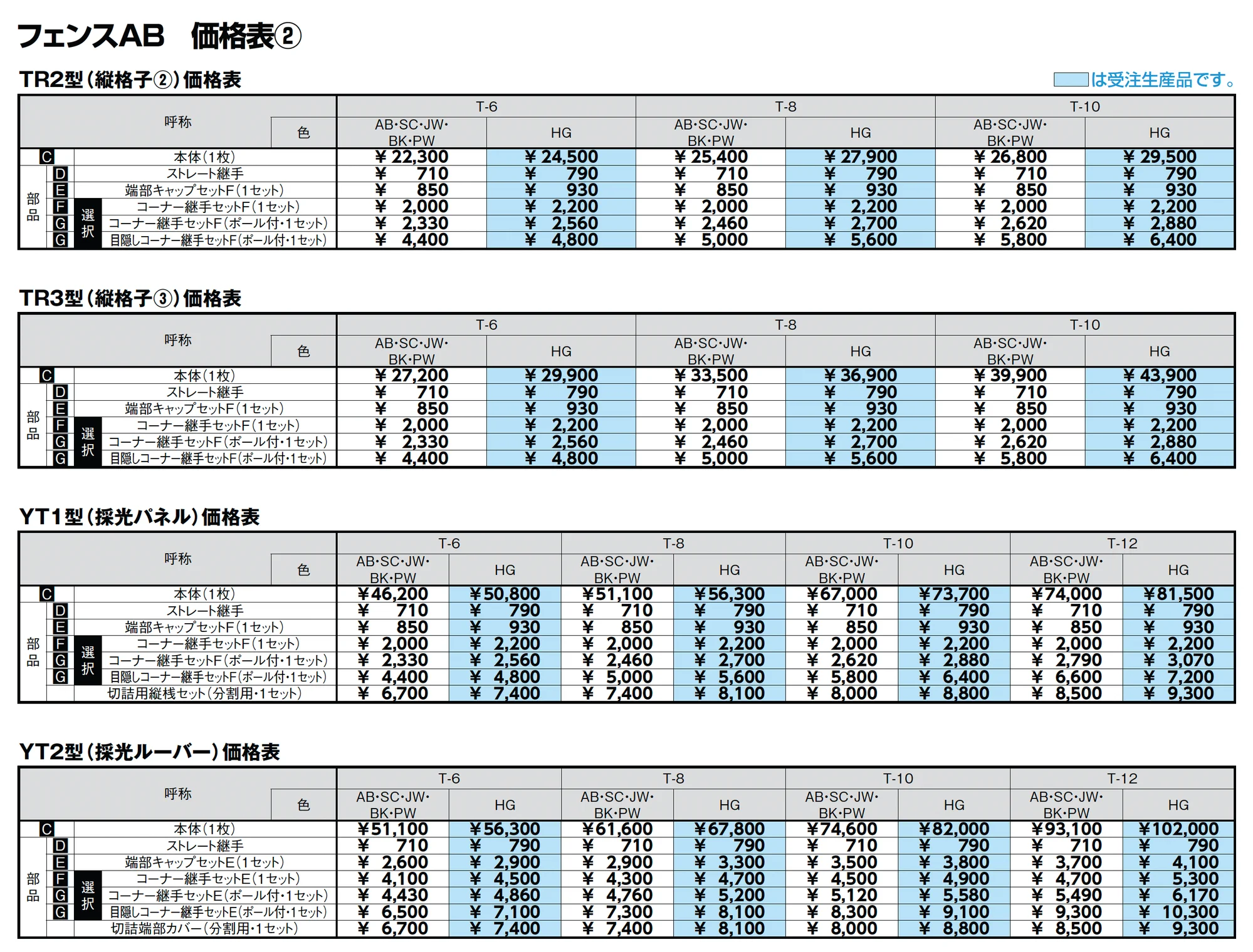 フェンスAB 多段柱(3段柱)_価格_12