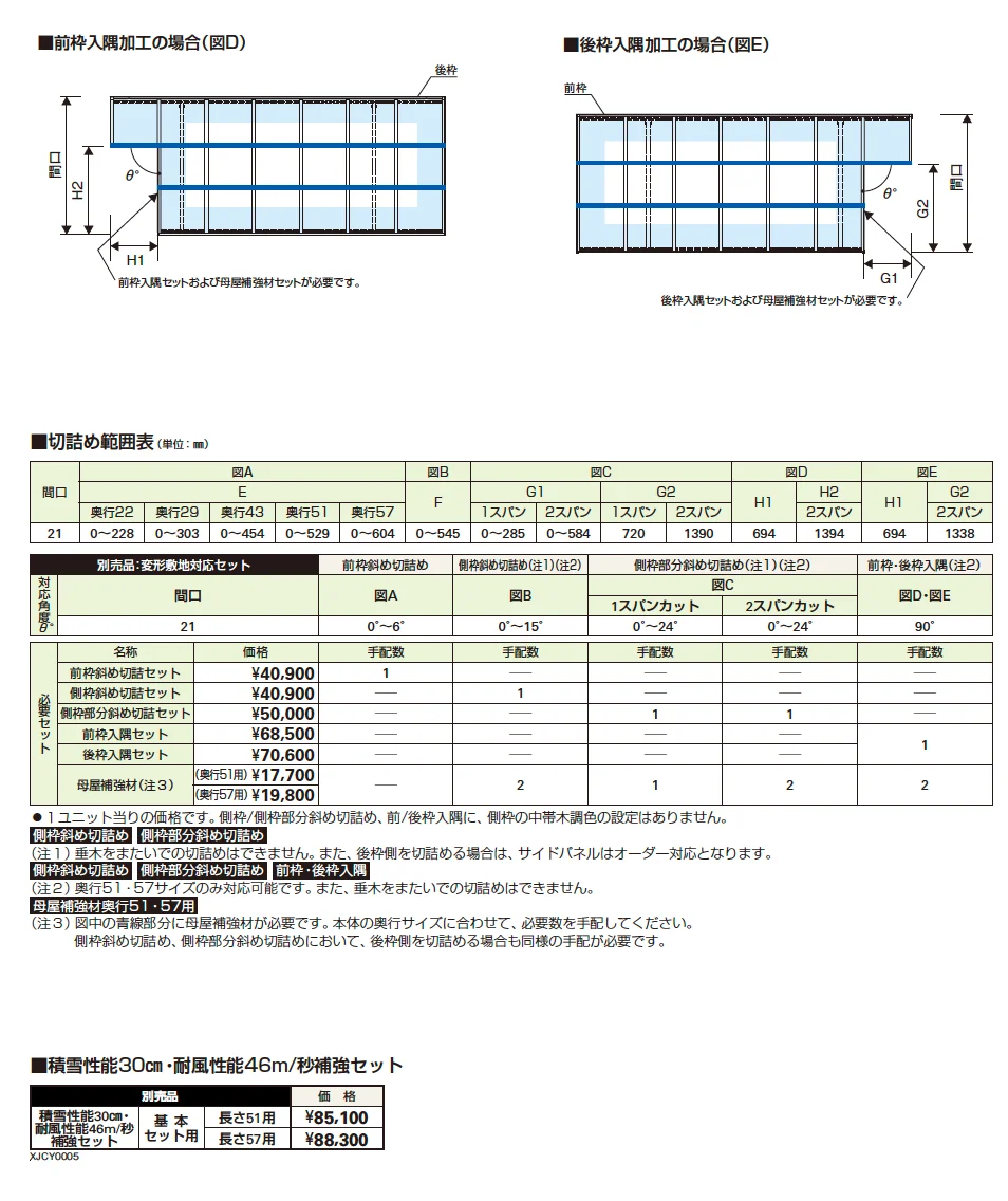 YKK AP エフルージュ ミニ  Z FIRST/エフルージュ ミニ  FIRST 変形敷地対応/補強セット（2023年版）2