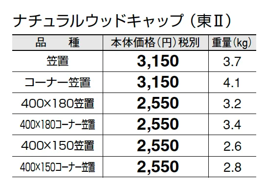 ナチュラルウッドキャップ【2025年版】_価格_2