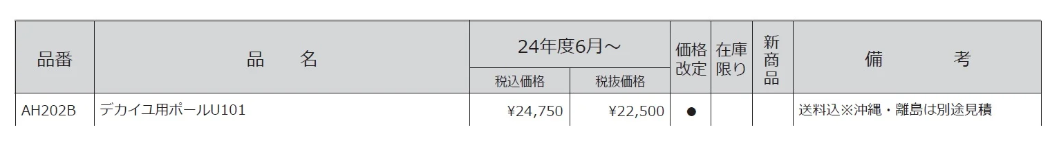 D110/D210 ポール【2024年版】_価格_1