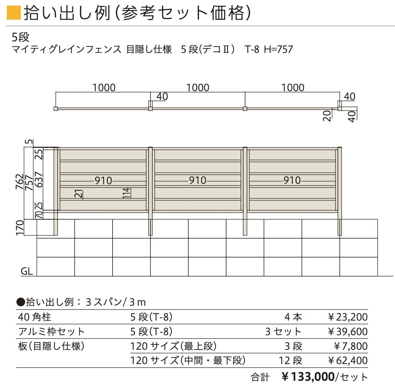 マイティグレインフェンス 目隠し仕様 (板デコⅡ仕様)【2023年版】_価格_2