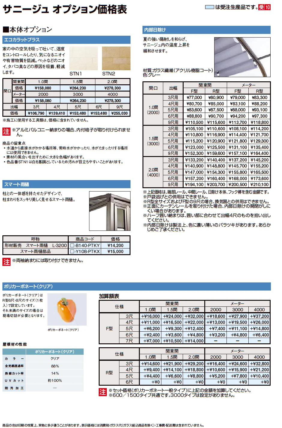 LIXIL サニージュオプション(2023年版)1