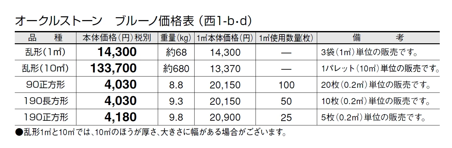 オークルストーン ブルーノ【2024年版】_価格_4