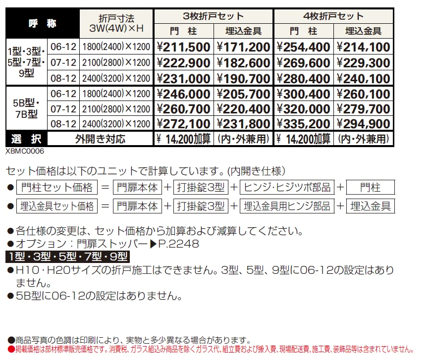 トラディシオン 門扉 折戸セット【2024年版】_価格_1