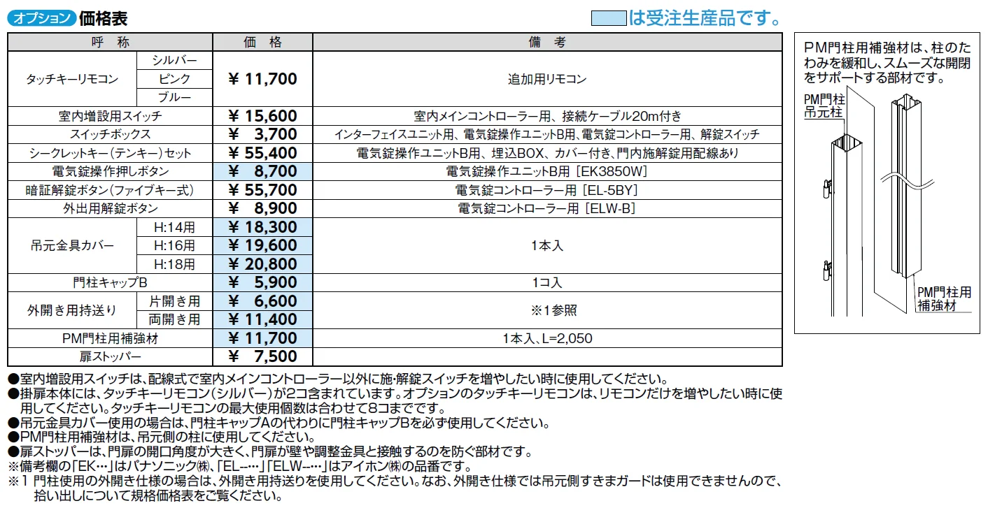 タッチ&ノータッチキー プレミエス門扉 M-FA型【2024年版】_価格_3