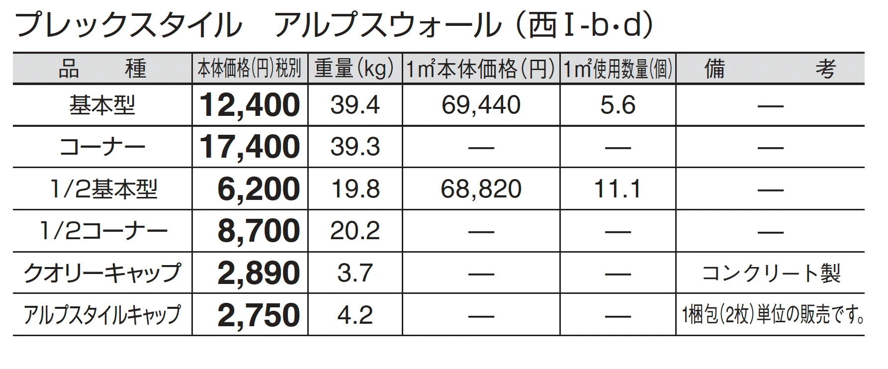 プレックスタイル アルプスウォール_価格_4