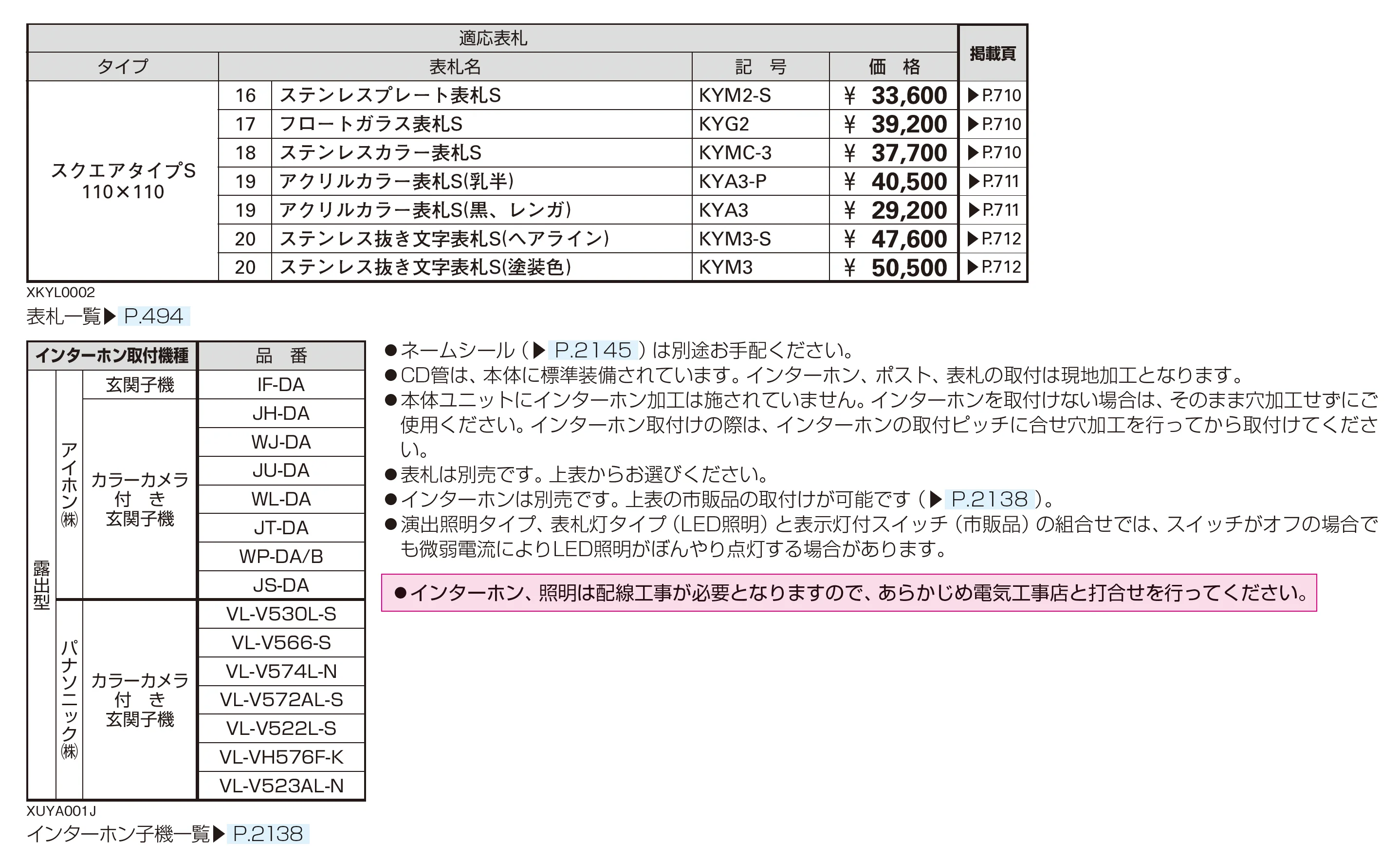 ルシアス ポストユニット KE01型_価格_2