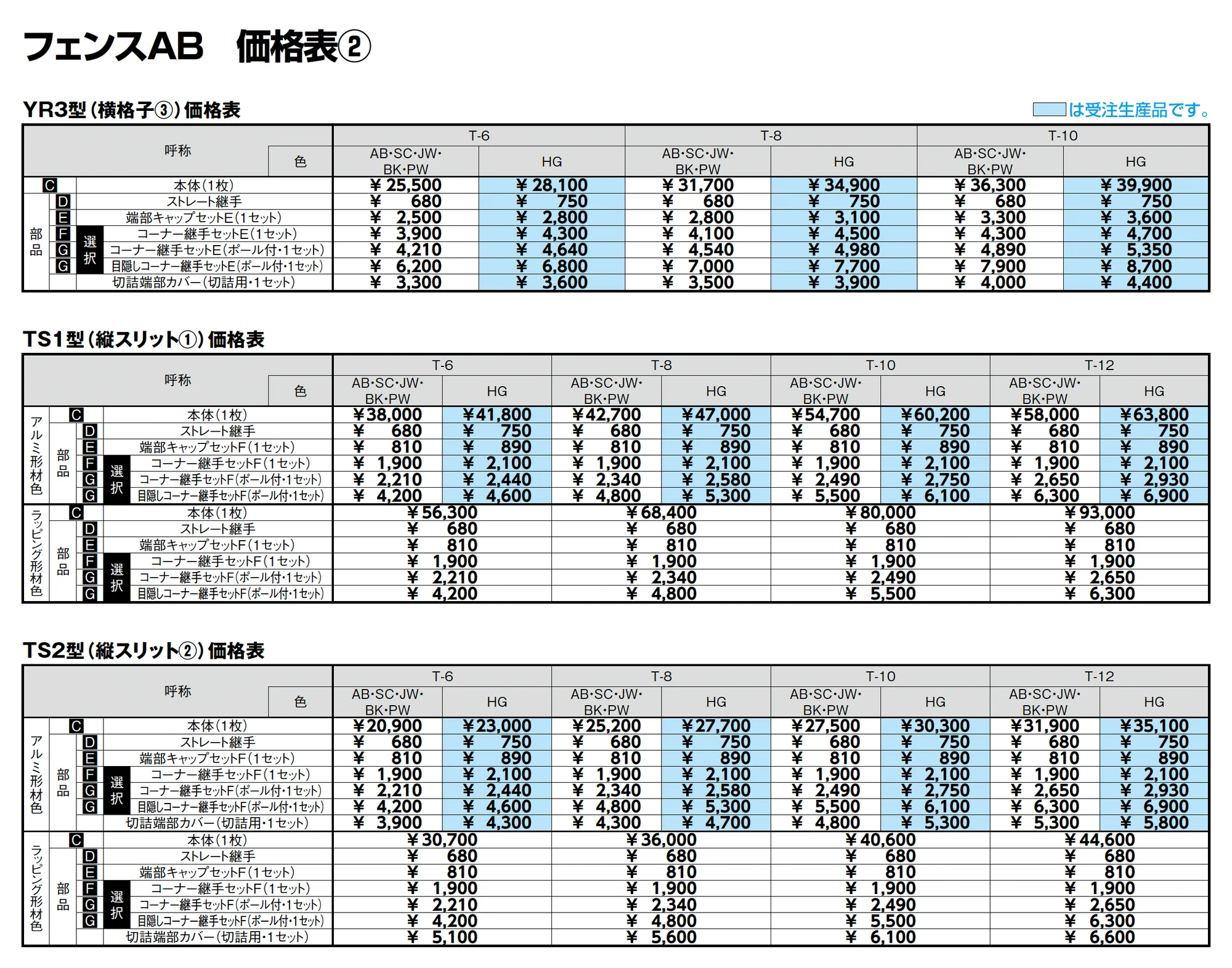 フェンスAB 多段柱(2段柱)【2025年版】_価格_9