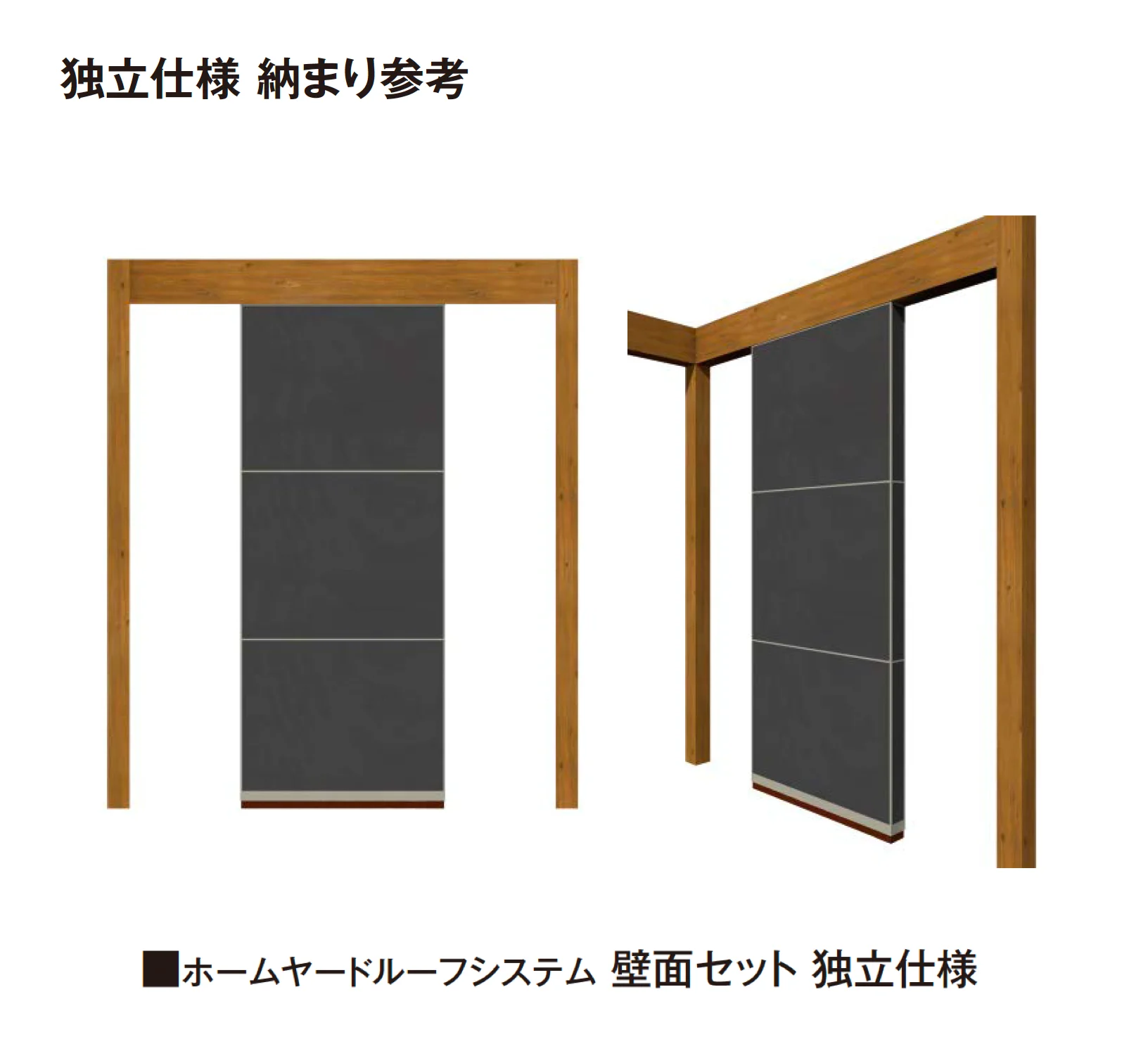 タカショー | ホームヤードルーフ®︎システム 壁面セット | 建材サーチ