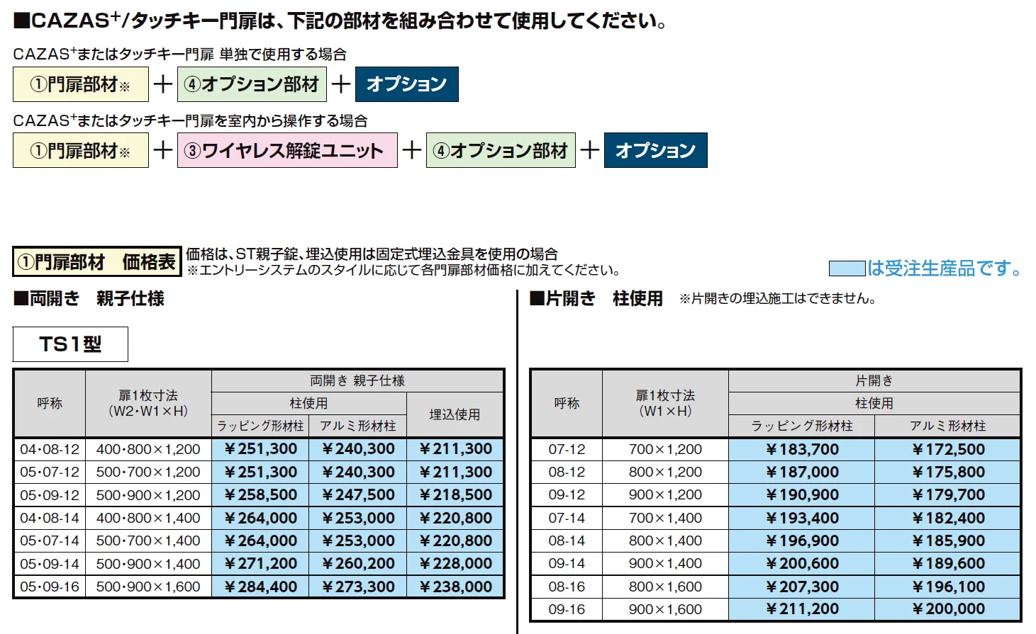 開き門扉AA  エントリーシステム TS1型(木調)【2024年版】_価格_2