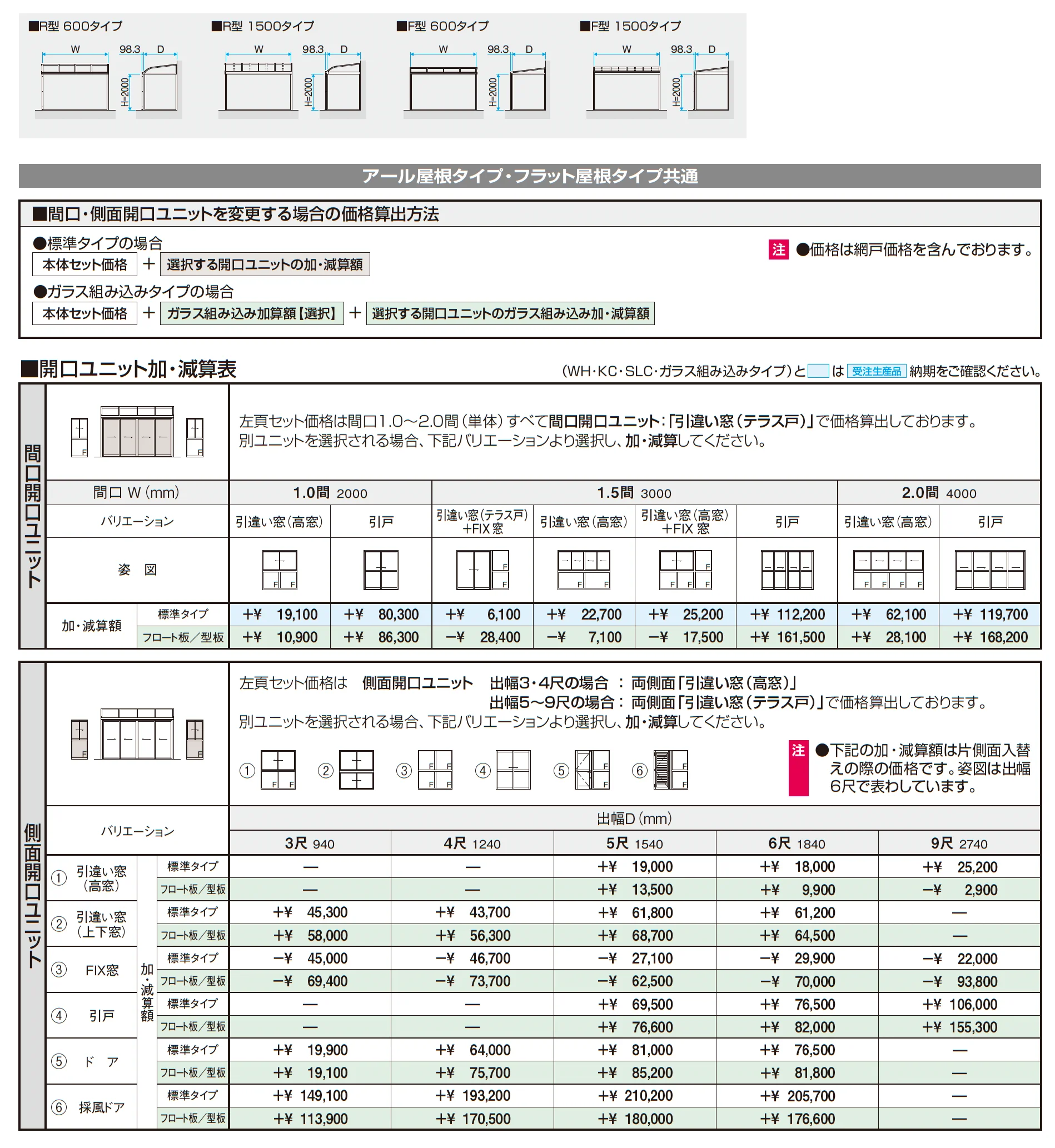 晴れもようwith(土間仕様/ランマなし H20サイズ メーターモジュール)_価格_2