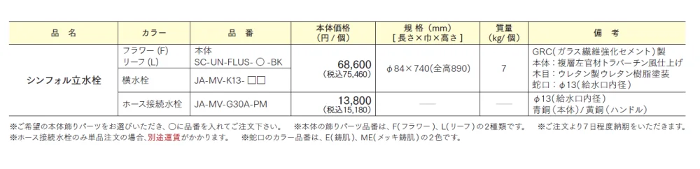 シンフォル立水栓【2024年版】_価格_1