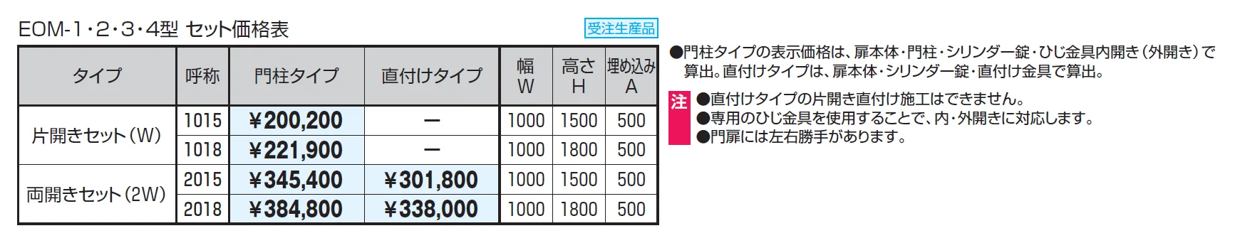 大型鋳物門扉 ランディーナ3型_価格_1