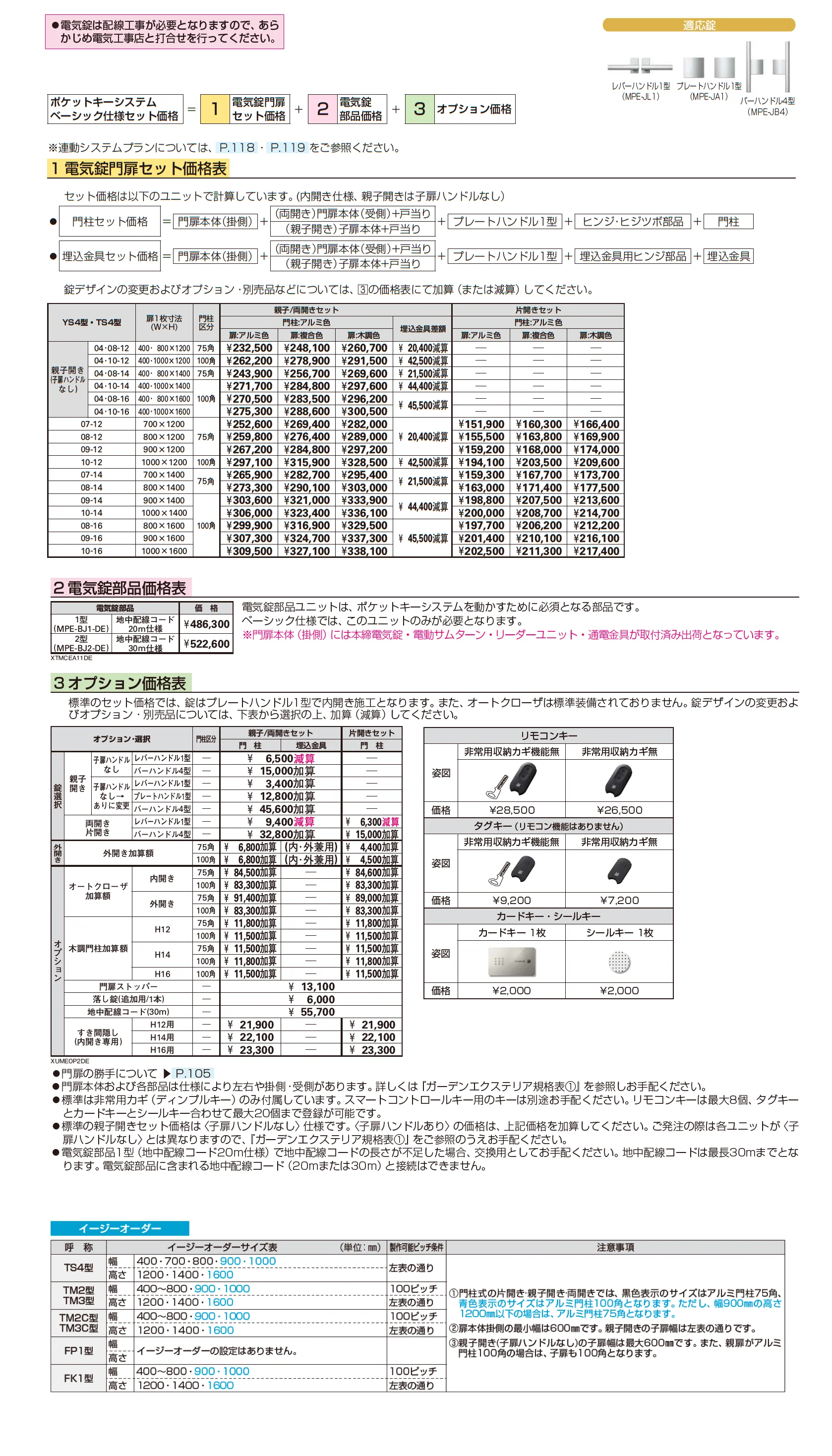 〔ポケットキーシステム〕電気錠付 ルシアス 門扉 TS4型 たてスリット【2025年6月発売】【2025年版】_価格_1