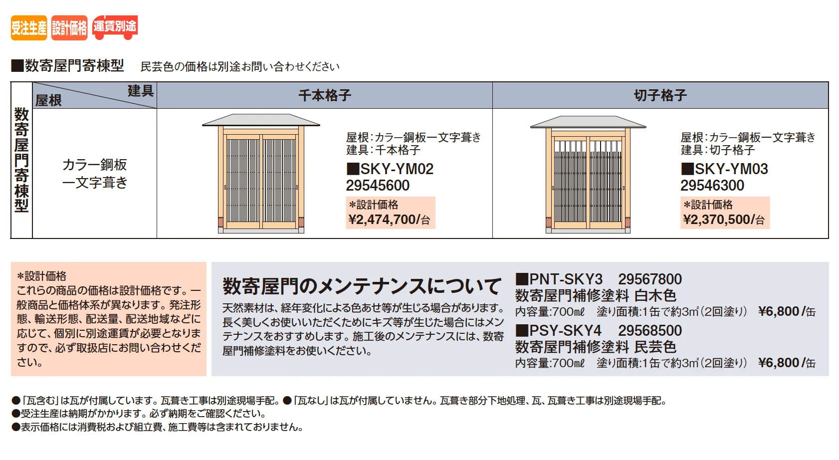 数寄屋門 寄棟型【2025年版】_価格_2