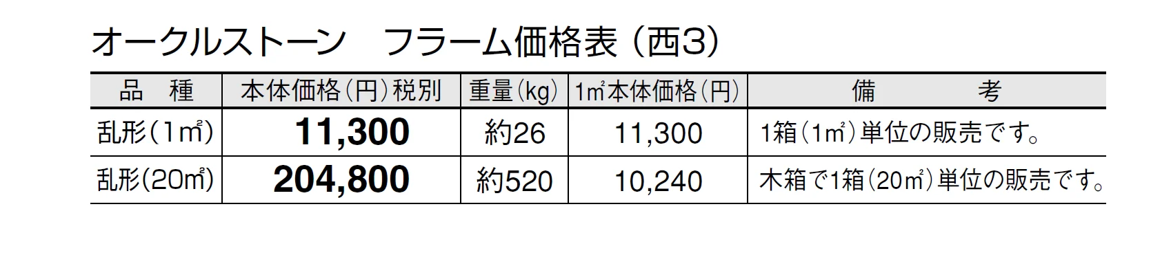 オークルストーン フラーム【2024年版】_価格_5