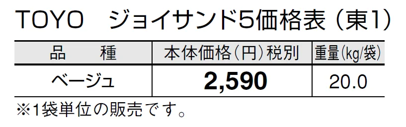 TOYO ジョイサンド5【2024年版】_価格_1