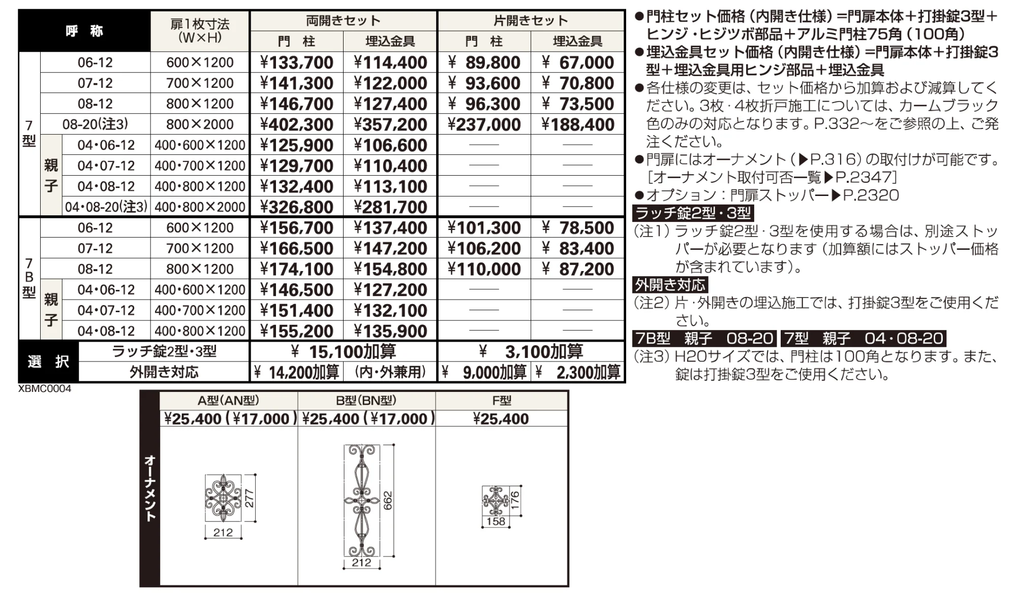 トラディシオン 門扉7型【2023年版】_価格_1