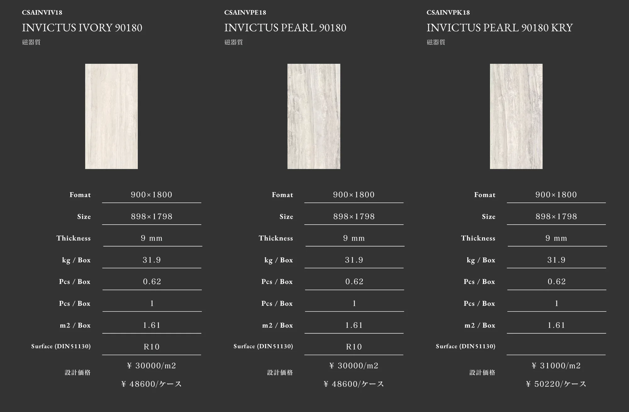 INVICTUS_価格_2