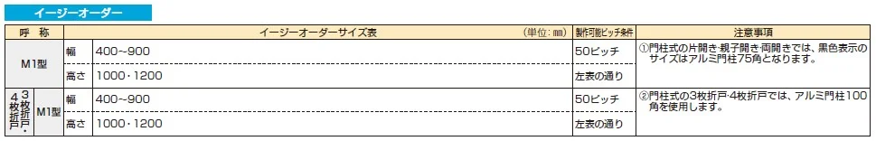 シンプレオ 門扉M1型 【2022年版】_価格_2