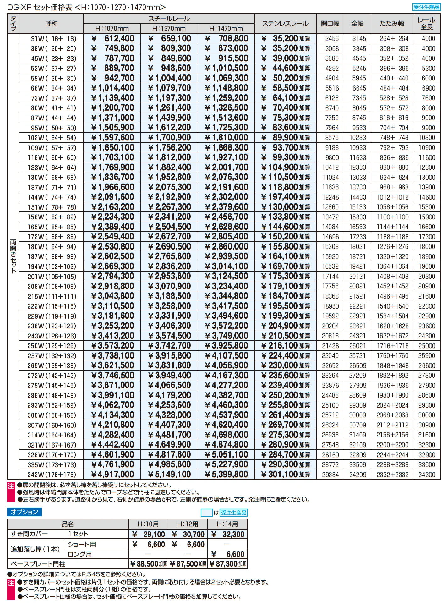 アルテンダX型 フラットレールタイプ【2025年10月価格改訂版】_価格_2