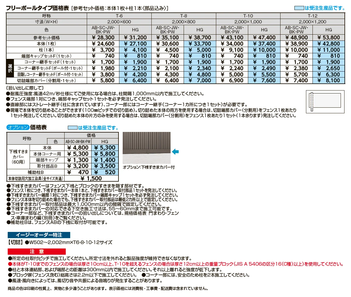 フェンスAB TM1型(縦目隠し)【2024年版】_価格_1