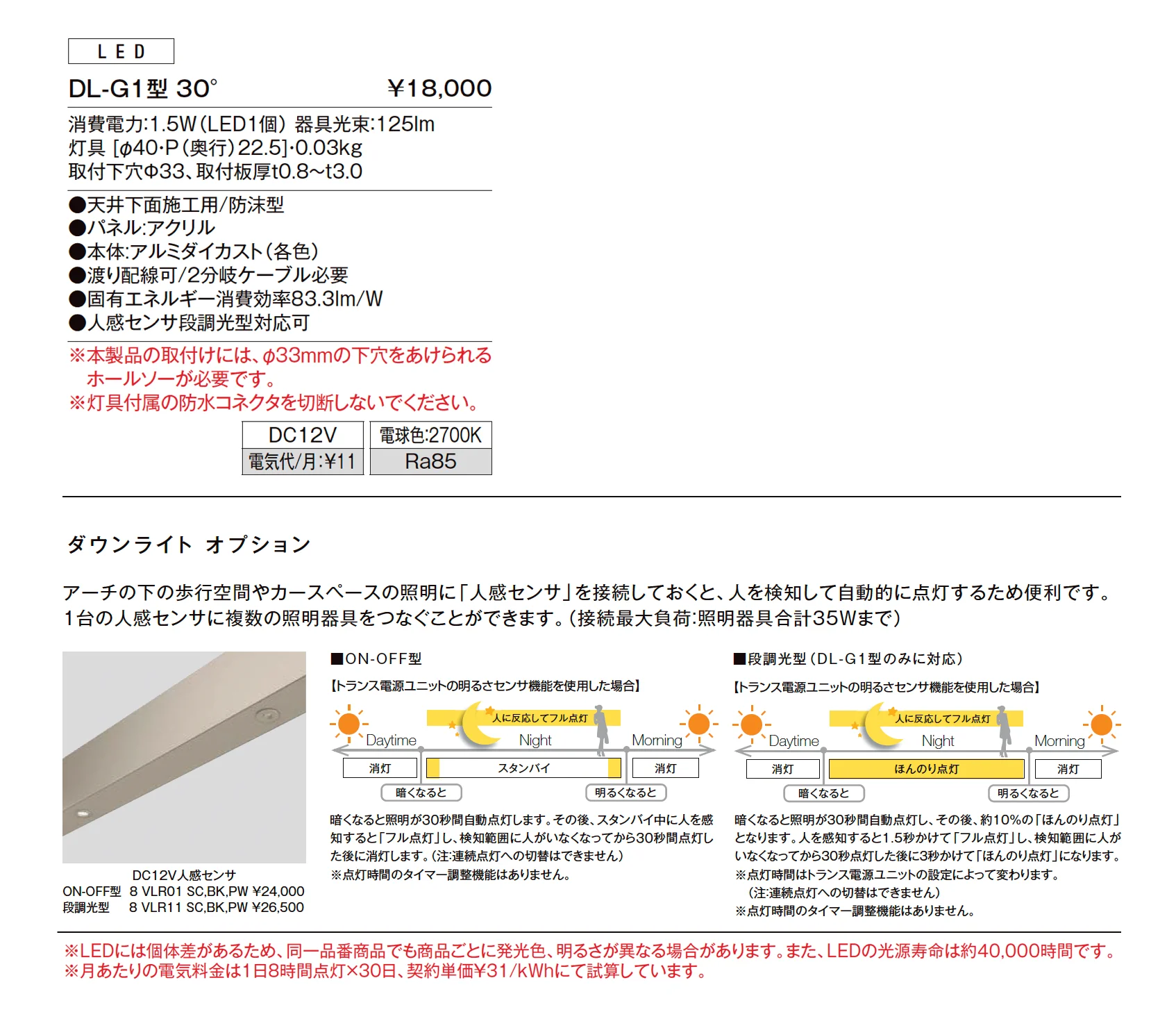 ダウンライト DL-G1型【2025年版】_価格_1