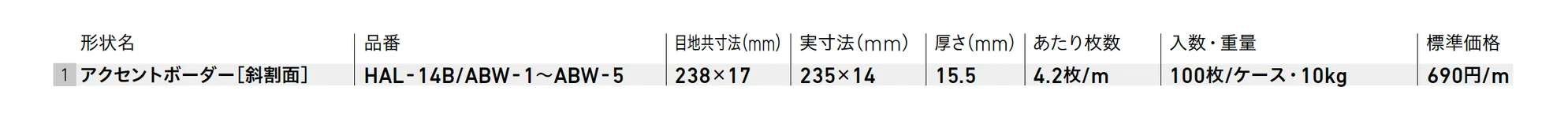 アクセントボーダー [斜割面]【2025年版】_価格_1